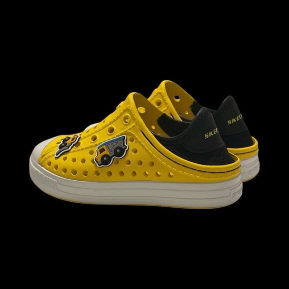 Skechers Boys Foamies Guzman Steps Hydro Squad Clogs Toddler Size 8 Yellow Black - Picture 10 of 16